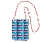 TTIGLHOH Blue Ocean Wave Printing Travel Small Crossbody Bag Phone Purses With Shoulder Strap For Passport Smartphone Wallet