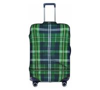 TTIGLHOH Blue Scottish Tartan Printing Travel Ready Scratch Protection Excludes Suitcase Cover Prevents Luggage Mix Up