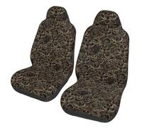 TTIGLHOH Boho Gold Lotus Flowers Car Seat Covers Suv Truck Seat Cushion Protector Cover With 2 Seats