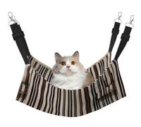 TTIGLHOH Brown Stripe Pet Hammock Cats Ferret Hammock Soft Bed Suitable For Pet Guinea Pig Hamster Kitten