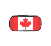 TTIGLHOH Canadian Flag Printed Transparent Pen Case, Waterproof Cosmetic Organizer, Portable Carryall for Art Tools