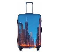 TTIGLHOH Chicago Night Printing Travel Ready Scratch Protection Excludes Suitcase Cover Prevents Luggage Mix Up