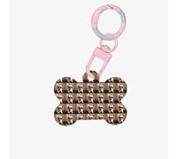 TTIGLHOH Chihuahua Dog Glasses 1 Printing Bone Shape Dog Tags Double Sided Personalized Pet Pendants For Dogs And Cats
