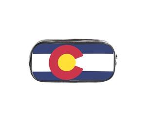 TTIGLHOH Colorado State Flag Printed Transparent Pen Case, Waterproof Cosmetic Organizer, Portable Carryall for Art Tools