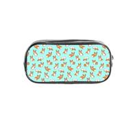 TTIGLHOH Corgi Cute Dog Printed Transparent Pen Case, Waterproof Cosmetic Organizer, Portable Carryall for Art Tools