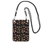 TTIGLHOH Cute Brown Cartoon Owls Printing Travel Small Crossbody Bag Phone Purses With Shoulder Strap For Passport Smartphone Wallet