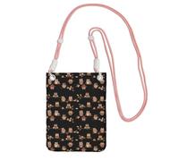 TTIGLHOH Cute Brown Cartoon Owls Printing Travel Small Crossbody Bag Phone Purses With Shoulder Strap For Passport Smartphone Wallet