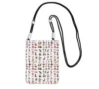 TTIGLHOH Cute Chihuahua Pug Pattern Printing Travel Small Crossbody Bag Phone Purses With Shoulder Strap For Passport Smartphone Wallet