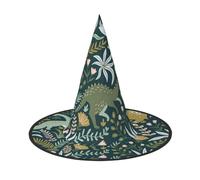 TTIGLHOH Cute Dinosaur Printing 1 Pieces Halloween Witch Hat Carnivals Lightweight Foldable Ideal For Cosplay