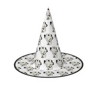 TTIGLHOH Dalmatian Printing 1 Pieces Halloween Witch Hat Carnivals Lightweight Foldable Ideal For Cosplay
