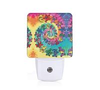 TTIGLHOH Dancing Thanksgiving Bear Led Night Light Plug Into Wall, Fashion Printed Nightlight with Dusk to Dawn Sensor for Hallway Room Stairway