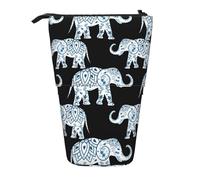 TTIGLHOH Elephant Standing Pencil Case for Girls Boys,Telescopic Pen Pouch for Kids Big Capacity for School