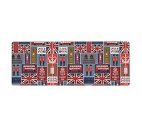 TTIGLHOH England Symbols Keyboard and Mouse Pad, Extra Large Desk Cover, Spill Resistance Mat for Smooth Tracking