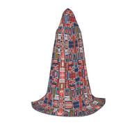 TTIGLHOH England Symbols Long Cape Outfit For Teenagers Cosplay Gear Masquerade Vampire Witch Halloween Party Costume