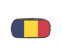TTIGLHOH Flag of Chad Printed Transparent Pen Case, Waterproof Cosmetic Organizer, Portable Carryall for Art Tools