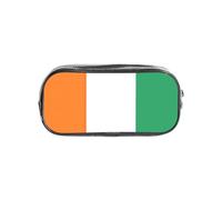 TTIGLHOH Flag of Cote D'Ivoire Printed Transparent Pen Case, Waterproof Cosmetic Organizer, Portable Carryall for Art Tools