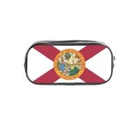 TTIGLHOH Flag of Florida Printed Transparent Pen Case, Waterproof Cosmetic Organizer, Portable Carryall for Art Tools