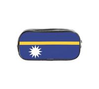 TTIGLHOH Flag of Nauru Printed Transparent Pen Case, Waterproof Cosmetic Organizer, Portable Carryall for Art Tools