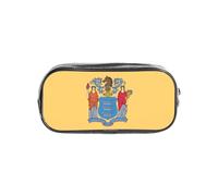TTIGLHOH Flag of New Jersey Printed Transparent Pen Case, Waterproof Cosmetic Organizer, Portable Carryall for Art Tools
