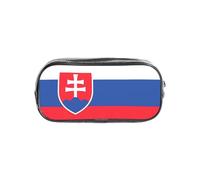 TTIGLHOH Flag of Slovakia Printed Transparent Pen Case, Waterproof Cosmetic Organizer, Portable Carryall for Art Tools