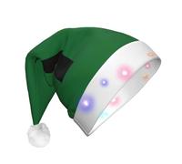 TTIGLHOH Flag Of The Sultanate Of Delhi Santa Hat For Christmas Costume Headwear Cap With Led Light For Adults,Santa Claus Hat For Party