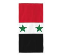 TTIGLHOH Flag Of The Syrian Arab Republic Stylish Printed Long Towel Quick Drying For Gym Camping Daily Use