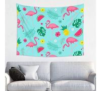 TTIGLHOH Flamingo Ice Cream Fruit Wall Hanging Tapestry For Bedroom Living Room, Multi-Use Dorm Decor Wall Art For Home Decoration (28.7"X37.4")
