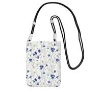 TTIGLHOH Flowers And Cornflowers Daisies Printing Travel Small Crossbody Bag Phone Purses With Shoulder Strap For Passport Smartphone Wallet