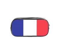 TTIGLHOH French Flag Printed Transparent Pen Case, Waterproof Cosmetic Organizer, Portable Carryall for Art Tools