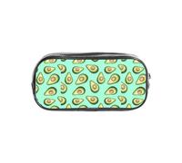 TTIGLHOH Fresh Tropical Fruit Avocado Printed Transparent Pen Case, Waterproof Cosmetic Organizer, Portable Carryall for Art Tools
