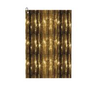TTIGLHOH Gold Sequin Sparkle Printing Golf Towel Premium Ultra Absorbent Golf Towel For Golf Carts Or Clubs 24" X 16" Golfing Gear