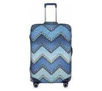 TTIGLHOH Gradient Blue Denim Printing Travel Ready Scratch Protection Excludes Suitcase Cover Prevents Luggage Mix Up