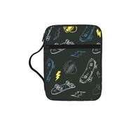 TTIGLHOH Graffiti Skateboard Printed Bible Storage Bag, Water Resistant Oxford Cloth Carrier, Church Study Organizer Case