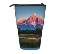 TTIGLHOH Grand Teton National Park Standing Pencil Case for Girls Boys,Telescopic Pen Pouch for Kids Big Capacity for School