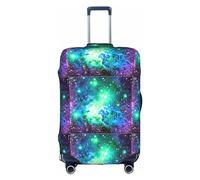 TTIGLHOH Green Blue Purple Galaxy Printing Travel Ready Scratch Protection Excludes Suitcase Cover Prevents Luggage Mix Up