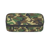 TTIGLHOH Green Military Camo Large Capacity Pencil Case,Stylish Pen Bags Pencils Pouch Organizer for Office College School