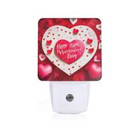 TTIGLHOH Happy Valentine's Day Led Night Light Plug Into Wall, Fashion Printed Nightlight with Dusk to Dawn Sensor for Hallway Room Stairway