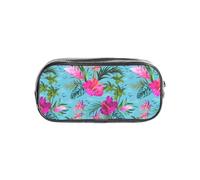 TTIGLHOH Hello Hawaii Printed Transparent Pen Case, Waterproof Cosmetic Organizer, Portable Carryall for Art Tools