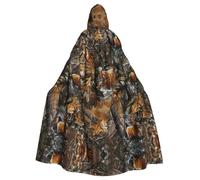 TTIGLHOH Hunting Deer Bear Moose Long Cape With Hood,Adult Gothic Robe,For Masquerade Ball Medieval Larp Costume Wear