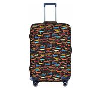 TTIGLHOH I Love My Dog Dachshunds Printing Travel Ready Scratch Protection Excludes Suitcase Cover Prevents Luggage Mix Up