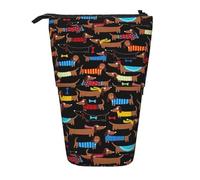 TTIGLHOH I Love My Dog Dachshunds Standing Pencil Case for Girls Boys,Telescopic Pen Pouch for Kids Big Capacity for School