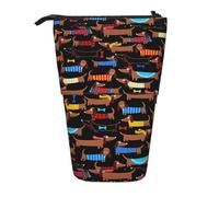 TTIGLHOH I Love My Dog Dachshunds Standing Pencil Case for Girls Boys,Telescopic Pen Pouch for Kids Big Capacity for School