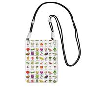 TTIGLHOH Introduction Of Various Vegetables Printing Travel Small Crossbody Bag Phone Purses With Shoulder Strap For Passport Smartphone Wallet