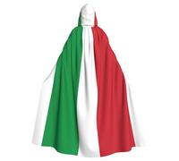 TTIGLHOH Italian Flag Long Cape With Hood,Adult Gothic Robe,For Masquerade Ball Medieval Larp Costume Wear
