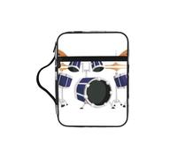 TTIGLHOH Jazz Drum Printed Bible Storage Bag, Water Resistant Oxford Cloth Carrier, Church Study Organizer Case