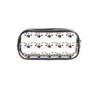 TTIGLHOH Jazz Drum Printed Transparent Pen Case, Waterproof Cosmetic Organizer, Portable Carryall for Art Tools