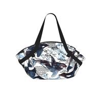 TTIGLHOH Killer Whale Printed Round Beach Blanket Folds Into Tote Bag, Tear-Resistant 94cm Mat, Camping Festival