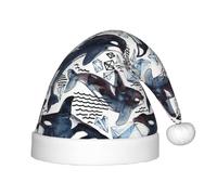 TTIGLHOH Killer Whalechildren'S Santa Hat Christmas Xmas Velvet Comfort Thicken Fur Holiday