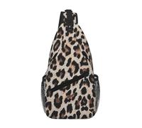 TTIGLHOH Leopard Print Print Printing Stylish Pattern Crossbody Sling Backpack Suitable For Men Outdoor Hiking Work Daily Travel