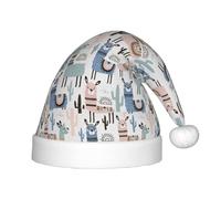 TTIGLHOH Llama Alpaca Cactuschildren'S Santa Hat Christmas Xmas Velvet Comfort Thicken Fur Holiday